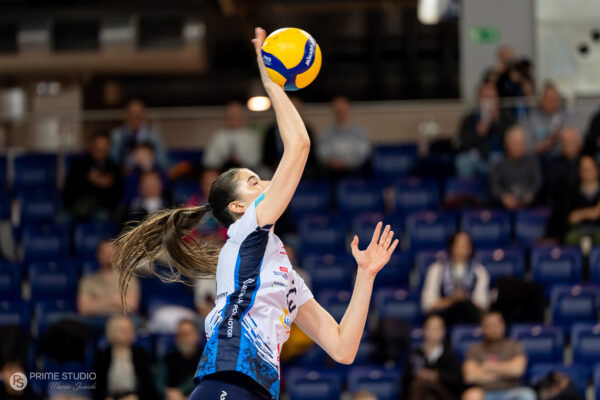 Szczecin 30.03.2026
Siatkowka mecz playoff Tauron Liga sezon 2025/2026 --- Polish volleyball top league playoff match in Szczecin: Chemik Police - PGE Budowlani Lodz
N/Z Maja Koput
Fot. Marcin Jasinski/Arena Akcji