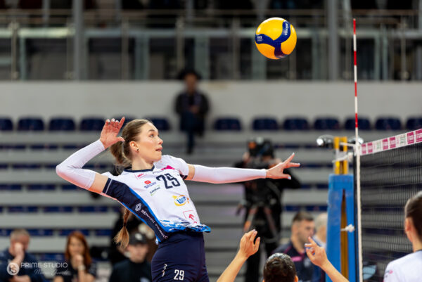 Szczecin 30.03.2026
Siatkowka mecz playoff Tauron Liga sezon 2025/2026 --- Polish volleyball top league playoff match in Szczecin: Chemik Police - PGE Budowlani Lodz
N/Z Adrianna Rybak-Czyrnianska
Fot. Marcin Jasinski/Arena Akcji