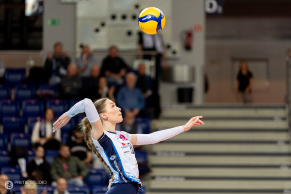 Szczecin 30.03.2026
Siatkowka mecz playoff Tauron Liga sezon 2025/2026 --- Polish volleyball top league playoff match in Szczecin: Chemik Police - PGE Budowlani Lodz
N/Z Adrianna Rybak-Czyrnianska
Fot. Marcin Jasinski/Arena Akcji