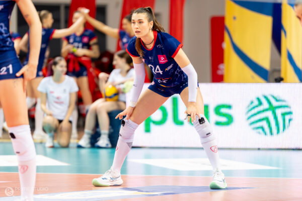 Szczecin 30.03.2026
Siatkowka mecz playoff Tauron Liga sezon 2025/2026 --- Polish volleyball top league playoff match in Szczecin: Chemik Police - PGE Budowlani Lodz
N/Z Paulina Damaske
Fot. Marcin Jasinski/Arena Akcji