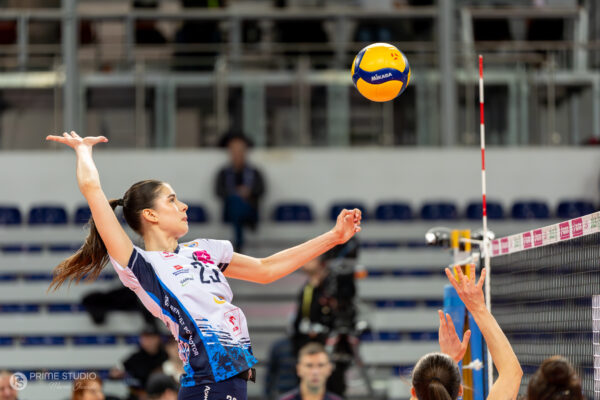 Szczecin 30.03.2026
Siatkowka mecz playoff Tauron Liga sezon 2025/2026 --- Polish volleyball top league playoff match in Szczecin: Chemik Police - PGE Budowlani Lodz
N/Z Maja Koput
Fot. Marcin Jasinski/Arena Akcji