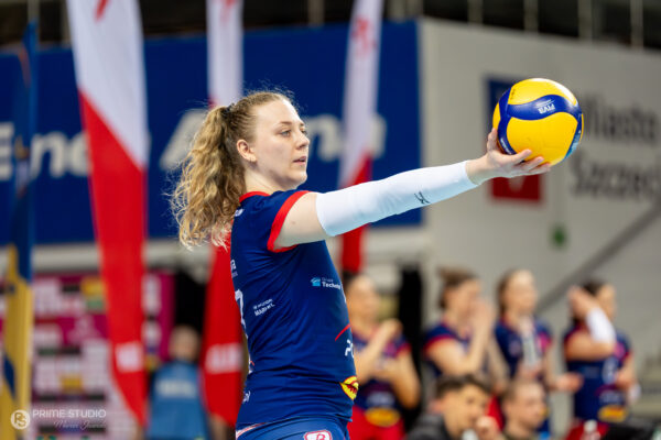 Szczecin 30.03.2026
Siatkowka mecz playoff Tauron Liga sezon 2025/2026 --- Polish volleyball top league playoff match in Szczecin: Chemik Police - PGE Budowlani Lodz
N/Z Karolina Druzkowska
Fot. Marcin Jasinski/Arena Akcji