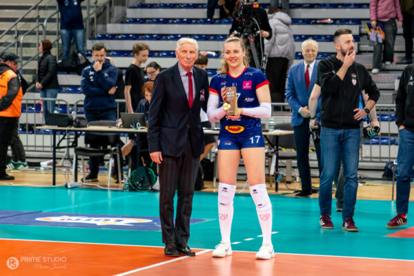 Szczecin 30.03.2026
Siatkowka mecz playoff Tauron Liga sezon 2025/2026 --- Polish volleyball top league playoff match in Szczecin: Chemik Police - PGE Budowlani Lodz
N/Z Maja Storck
Fot. Marcin Jasinski/Arena Akcji