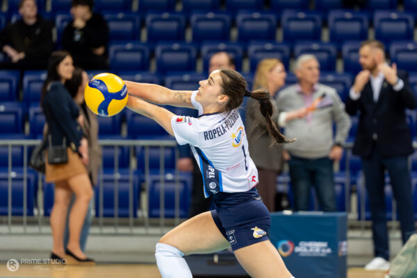 Szczecin 30.03.2026
Siatkowka mecz playoff Tauron Liga sezon 2025/2026 --- Polish volleyball top league playoff match in Szczecin: Chemik Police - PGE Budowlani Lodz
N/Z Eliza Ropela-Puzdrowska
Fot. Marcin Jasinski/Arena Akcji