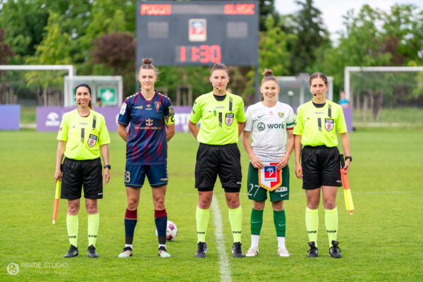 Szczecin 30.05.2026
Pilka nozna mecz 22. kolejka Orlen Ekstraliga Kobiet sezon 2025/2026 --- First Polish Women's football league match in Szczecin: Pogon Szczecin - Slask Wroclaw
N/Z Weronika Szymaszek Joanna Wroblewska
Fot. Marcin Jasinski/Arena Akcji
