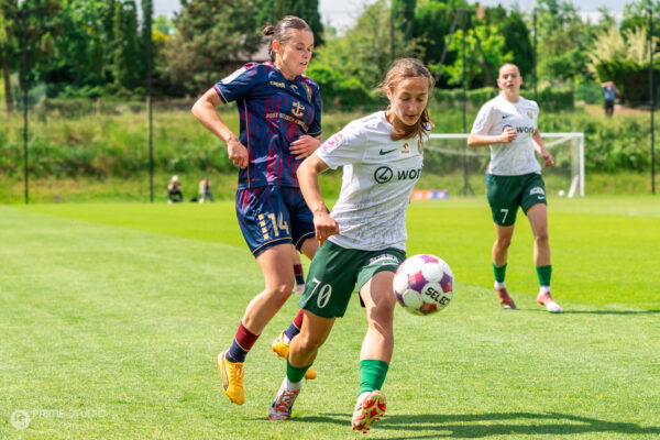 Szczecin 30.05.2026
Pilka nozna mecz 22. kolejka Orlen Ekstraliga Kobiet sezon 2025/2026 --- First Polish Women's football league match in Szczecin: Pogon Szczecin - Slask Wroclaw
N/Z Alicja Dygus Julia Jedrzejewska
Fot. Marcin Jasinski/Arena Akcji