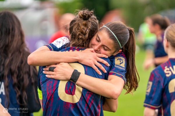 Szczecin 30.05.2026
Pilka nozna mecz 22. kolejka Orlen Ekstraliga Kobiet sezon 2025/2026 --- First Polish Women's football league match in Szczecin: Pogon Szczecin - Slask Wroclaw
N/Z Alexis Legowski Weronika Szymaszek
Fot. Marcin Jasinski/Arena Akcji